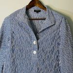 J'ENVIE/ELI Havana Pullover Blue & White Stripe Blouse Size 12 Photo 2