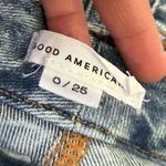 Good American  Light Wash Cut Off Denim Jean Shorts Size 0/25 Photo 3