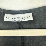 Bryn Walker  Linen Tunic Tank Size Small Black Lagenlook Minimalist Closet Staple Photo 2