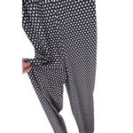 MARGOT JOSEPH Black White Polka Dot Lace Trim Jumpsuit Wide Leg L Size L Photo 3