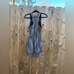 City studio black white beaded mini dress size small snake y2k club party Photo 5