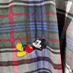 Disney VINTAGE MICKEY & CO Top Plaid Henley Size Large Womens Mickey Mouse 100% Cotton Photo 5