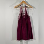 Victoria’s Secret Burgundy Satin & Lace Slip Dress – Size M Red Size M Photo 2