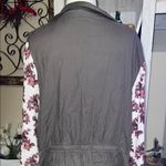 Self Esteem Stylish Gray Cardigan with Floral Sleeves Photo 6
