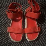 Anthropologie Silent D Women's Orange Sandals Size 8 Photo 0