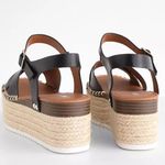 Soda Black wrapped Jute Flatform Sandal Photo 2