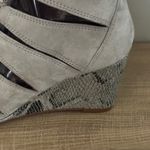 Donald Pliner Sandals Jeisa Lace Up Gladiator Snakeskin Heels Open Toe Shoes 7.5 Gray Photo 7