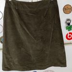 Jones Wear Corduroy A-line Army green Skirt. Photo 0