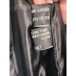 Knoles‎ & Carter Genuine Leather Black Bomber Jacket Ribbed Moto Bikercore Cozy Size M Photo 5