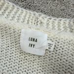 Luna Ivy Women’s 3D Flower Knit Cardigan Sweater Cropped Coquette in Beige M Pink Size M Photo 9