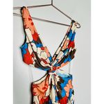 RONNY KOBO Retro Floral Printed Waist Cutout Scoop Back Sammy Cutout Dress Small Photo 10