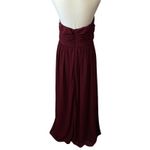 Lulus Love and Be Loved Burgundy Strapless Chiffon Flowy Maxi Dress Size M Red Size M Photo 4