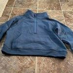 Blue Half Zip Sweatshirt Size M Photo 0