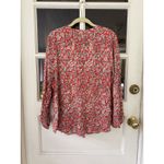 Old Navy  The Tunic Shirt Long Sleeve Top Salmon Floral Boho Flowy Career XL Photo 8