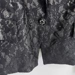 Chico's Lace Blazer Jacket Womens 2 Large Black Whimsigoth Pockets Dark Romantic Photo 4