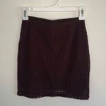 ZARA NWOT BROWN PATTERNED KNIT CROCHET BODYCON MINI SKIRT SIZE SMALL Photo 0