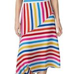 Color Me Courtney Women's Size 0 Rainbow Stripe Holly Ruffle Crop Top Photo 0