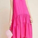 Anthropologie MAEVE Marlene Tiered Maxi Dress in Fuchsia Size Small Photo 0