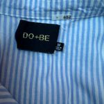 DO+BE  Light Blue and White Striped Top Size Medium. A13 Photo 12