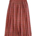 Evan Picone Vintage Women's 8 Evan-Picone Petites Red Pleated Midi Skirt Herringbone Plaid Photo 0
