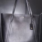 Kate Spade Black Structured Leather Tote Photo 0