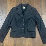 Loft Ann Taylor Charcoal Gray Pinstriped Blazer Photo 0