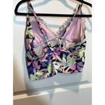 Decree Tropical Floral Ruffle Halter Bikini Swim Top Crop Tankini Women XL Photo 3
