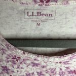 LL Bean Women's Size Med Floral Supima Cotton 3/4 Sleeve Soft Nightgown Purple Photo 3