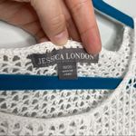 Jessica London NWOT White Open Knit Tunic Sweater Or Dress Side Vents 18/20 Photo 3