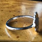 Natural Diamond Accent Sterling Silver Ring Size 7 Photo 5