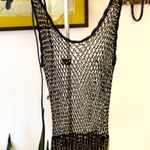 Handmade Beaded Net Tank Top Black Size M Photo 0