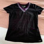 Grey's Anatomy Black & Purple Scrub Top Photo 0