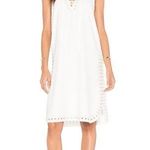 DEREK LAM 10 CROSBY Grommet Embroidery Lace Up Tank Dress White Photo 0