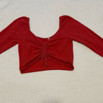 Me to We  Cropped Coral Long Sleeve Size M Photo 0