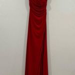 La Femme 28079 Red Ruched Jersey Trumpet Gown size 4 Photo 0