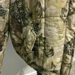 100% Silk Tan Leopard Abstract Anna & Frank Bomber Jacket Size Medium Vintage Photo 2