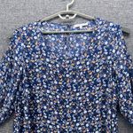 Rose + Olive  Womens Blouse Size 3X Bohemian‎ Floral Flowy Peek-A-Boo Sleeve Photo 2