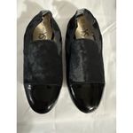 Yosi Samra Black Calf Hair Patent Leather Preslie Ballet Slip on Loafer Size 9 Photo 5