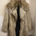 Badgley Mischka Priscilla Long Hair Faux Fur Coat Photo 1