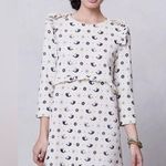 Anthropologie Karen Walker Runway Sealife Sweatshirt Dress Size 8 Medium M Blue Photo 0