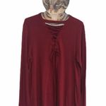 Andrée Andree by Unit Lace Up Top Large Burgundy Photo 1
