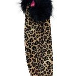 Leopard fluffy umbrella sock decor Black Photo 0
