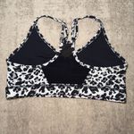 Zyia Active Animal Print‎ Grid Mesh Racerback Sports Bra Size Medium Black Photo 2