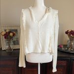 White Crow  Toluca Terry Cloth Cropped Hoodie size Medium Photo 1
