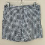 IZOD Blue/White Print Cotton Shorts sz 4 Photo 0