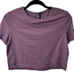 Alphalete Purple Cropped Tee Size Medium Highlow Antler Soft Athletic Photo 0