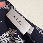 ALC Frank A.L.C. Silk mini one shoulder dress printed size 4 blue C8 Photo 3