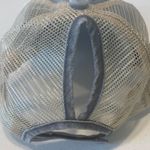 Light Denim Distressed Ponytail Trucker Cap with Sequin Star Photo 1