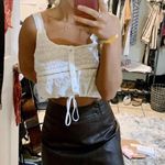 Free People Brown Leather Skirt Photo 0