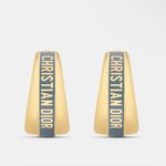 Christian Dior DIOR CODE EARRINGS Gold-Finish Metal and Pastel Blue Lacquer Photo 2